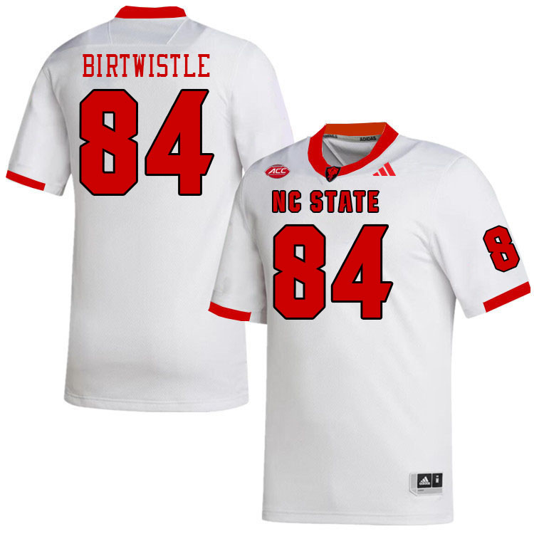 Men #84 Charlie Birtwistle NC State Wolfpack College Football Jerseys Stitched-White